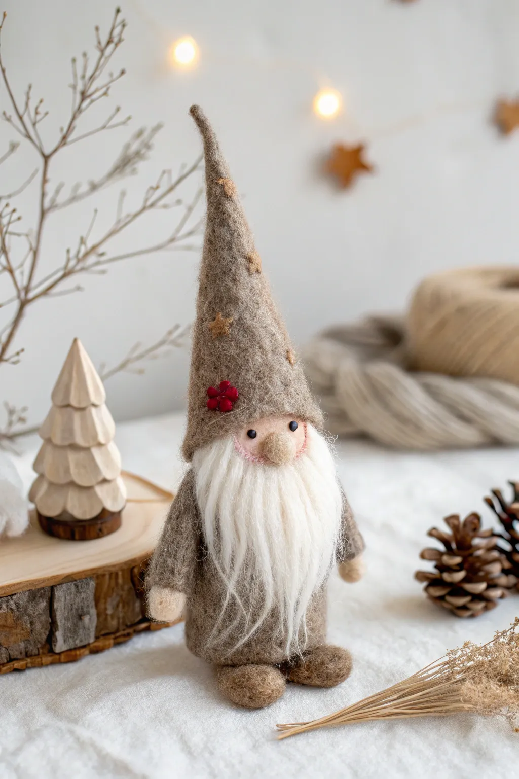 Invite a touch of Nordic folklore to your holiday decor with this charming needle felted gnome!