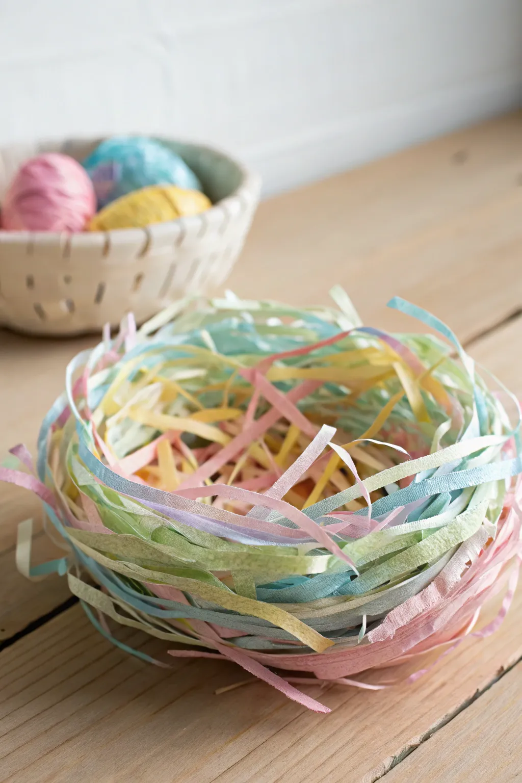 Brighten up your space with this cheerful Rainbow Paper Nest, a touch of handcrafted beauty in every layer.