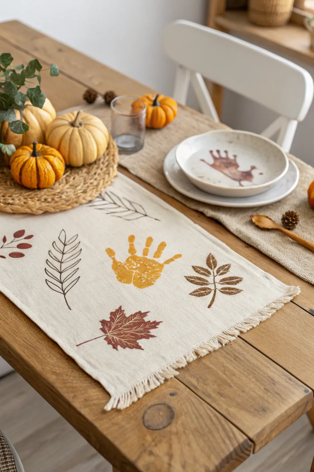 Add a personal touch to your Thanksgiving table with charming handprint placemats—where simplicity meets creativity!