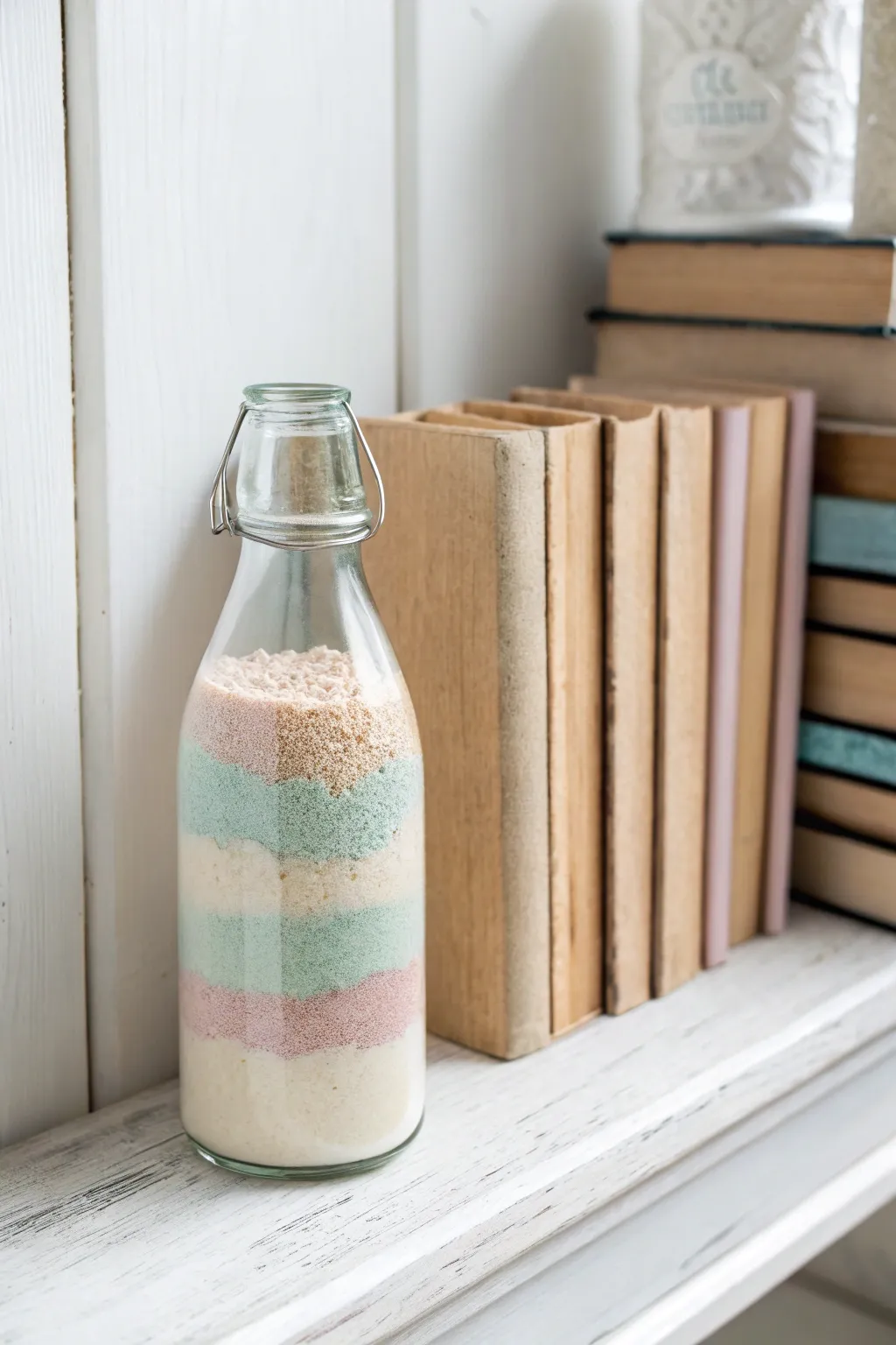 Transform your bookshelf with a touch of whimsy using vintage milk bottle bookends.