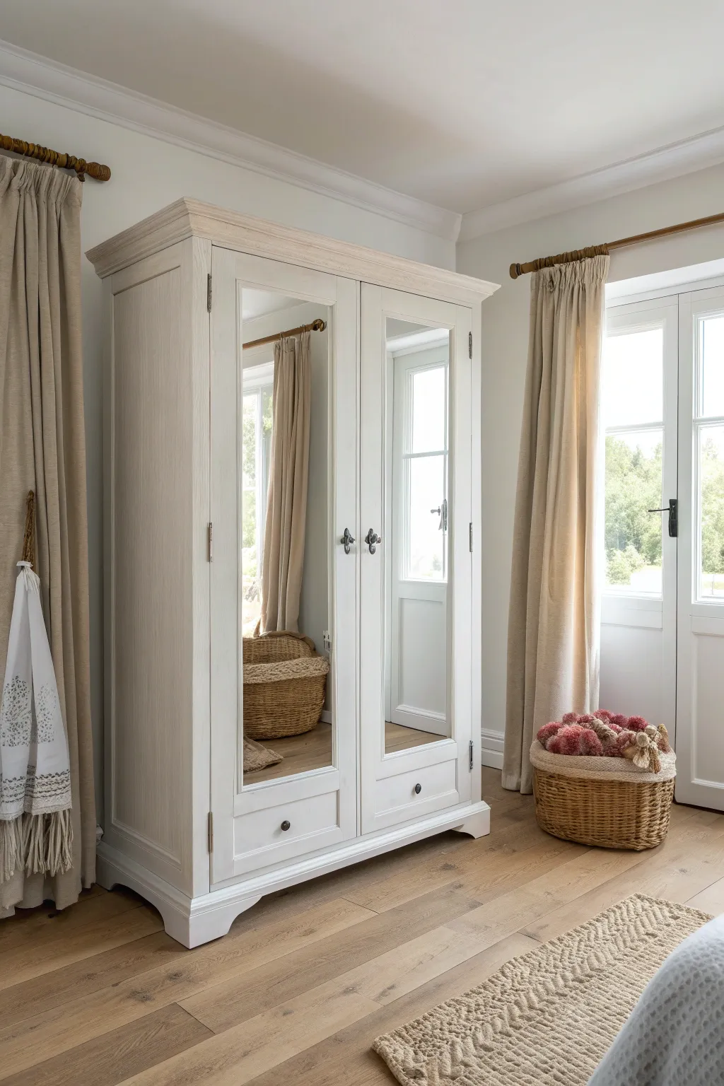 Transform your space with mirrored wardrobe doors for a touch of elegance and practicality!