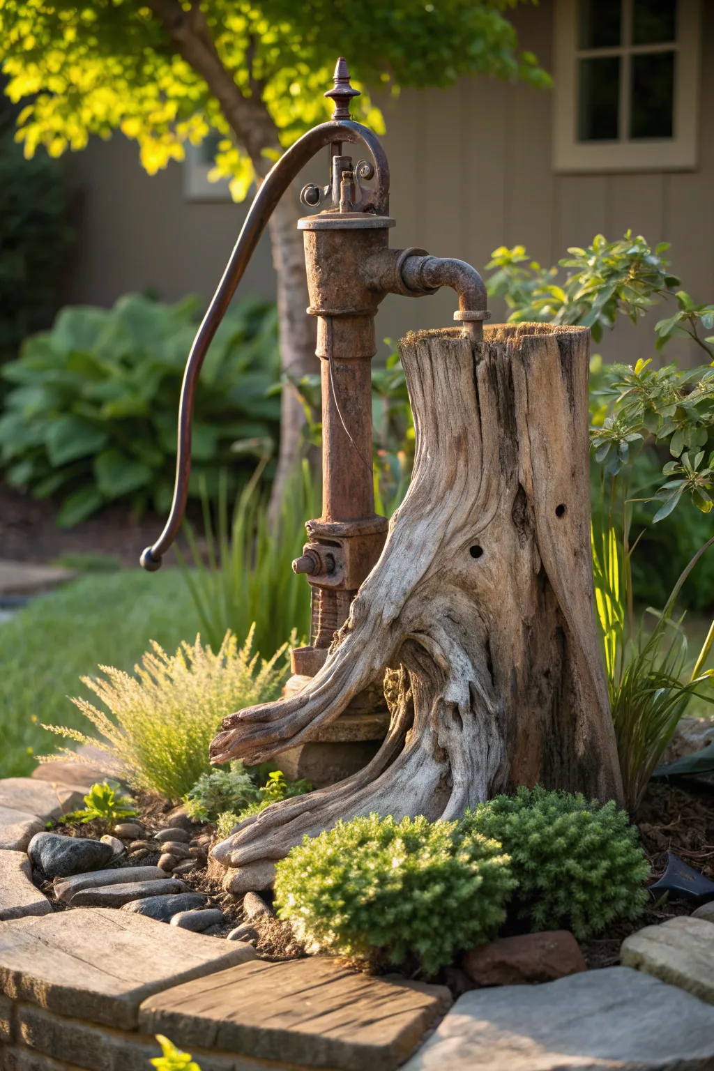 Transform your garden with an artistic sculpture that blends rustic charm and modern flair.