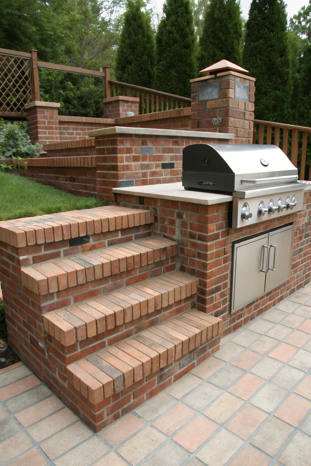 Elevate your outdoor cooking game with a stunning multi-level brick BBQ, where craftsmanship meets functionality.