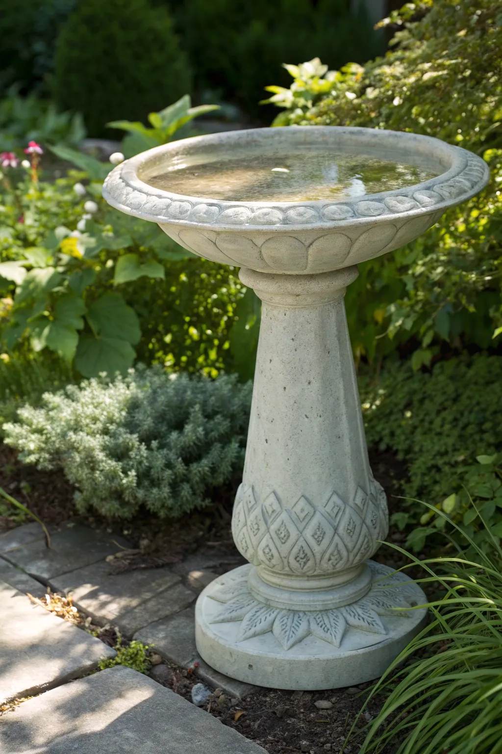 Enhance your garden with a handcrafted cement bird bath—where nature meets artistry.