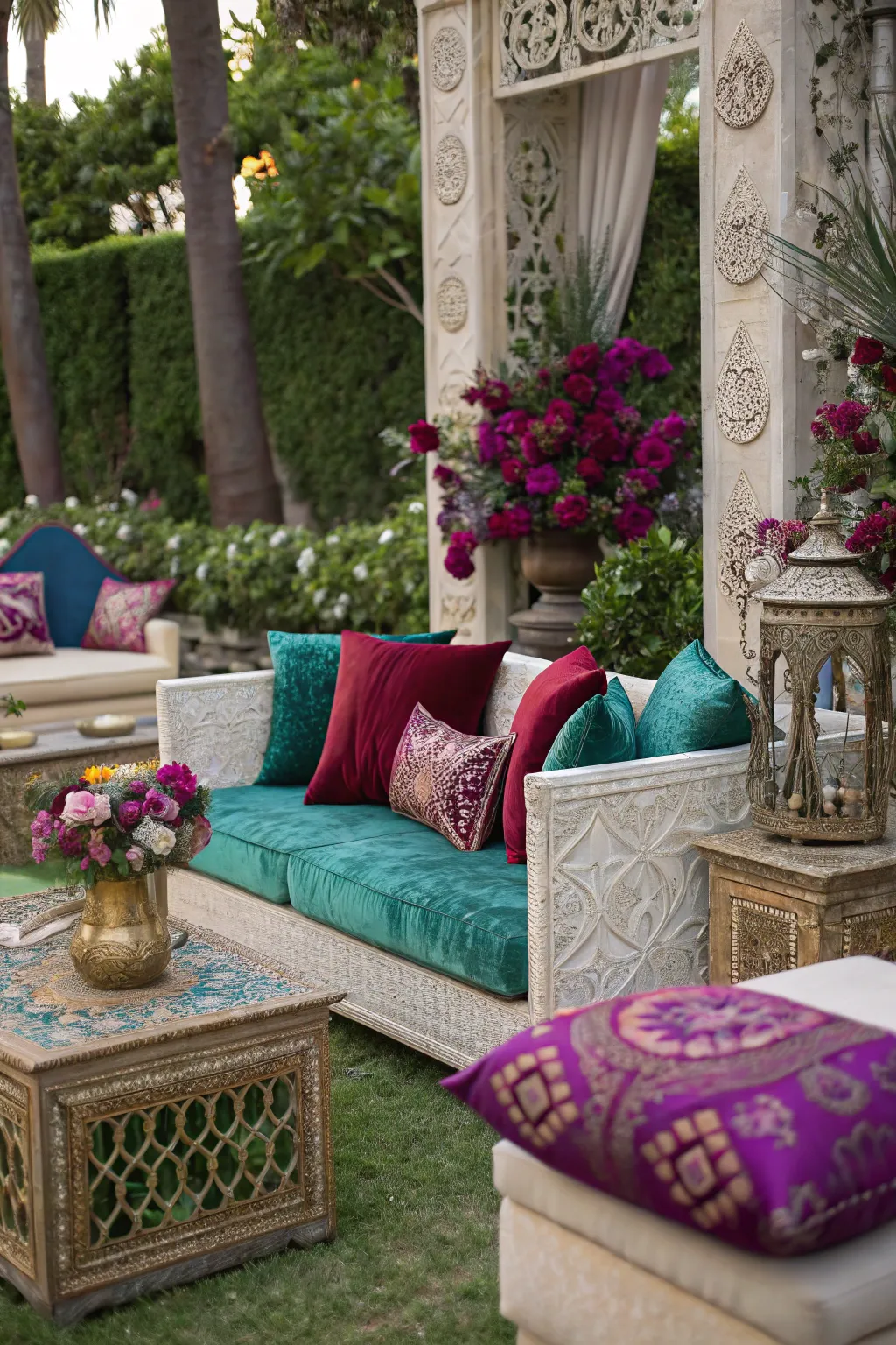 Luxurious feel with vibrant jewel tones.