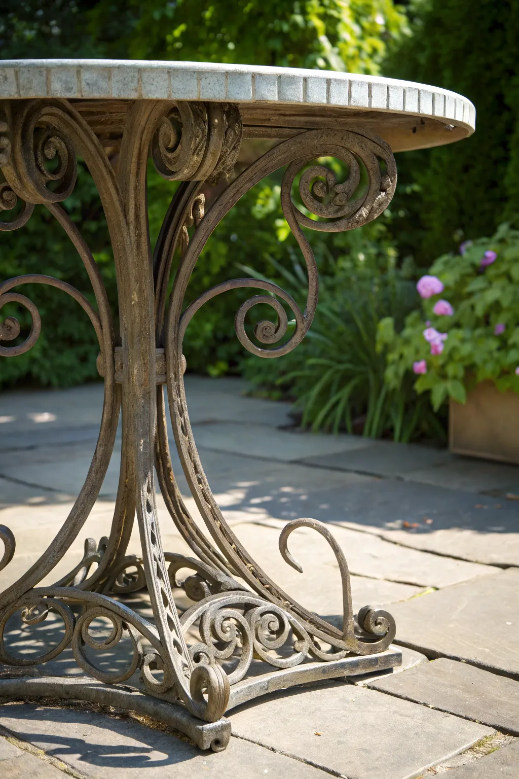 Transform your garden with a sculptural table base that elevates outdoor aesthetics.