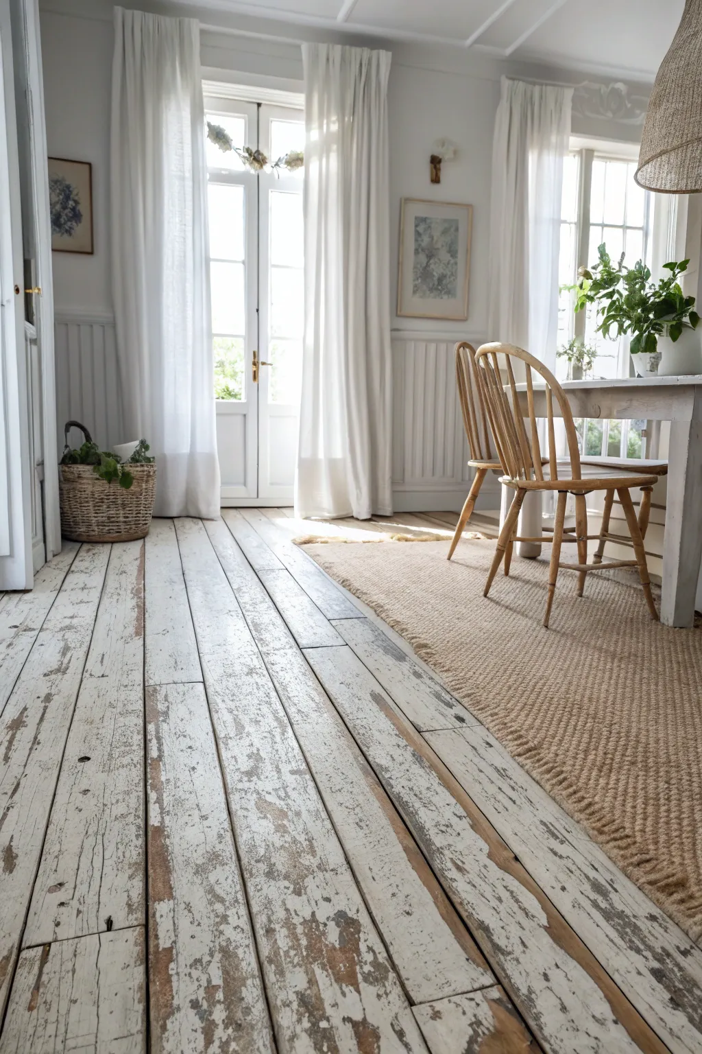 Step into timeless charm with these antique-inspired painted floors, where elegance meets history.