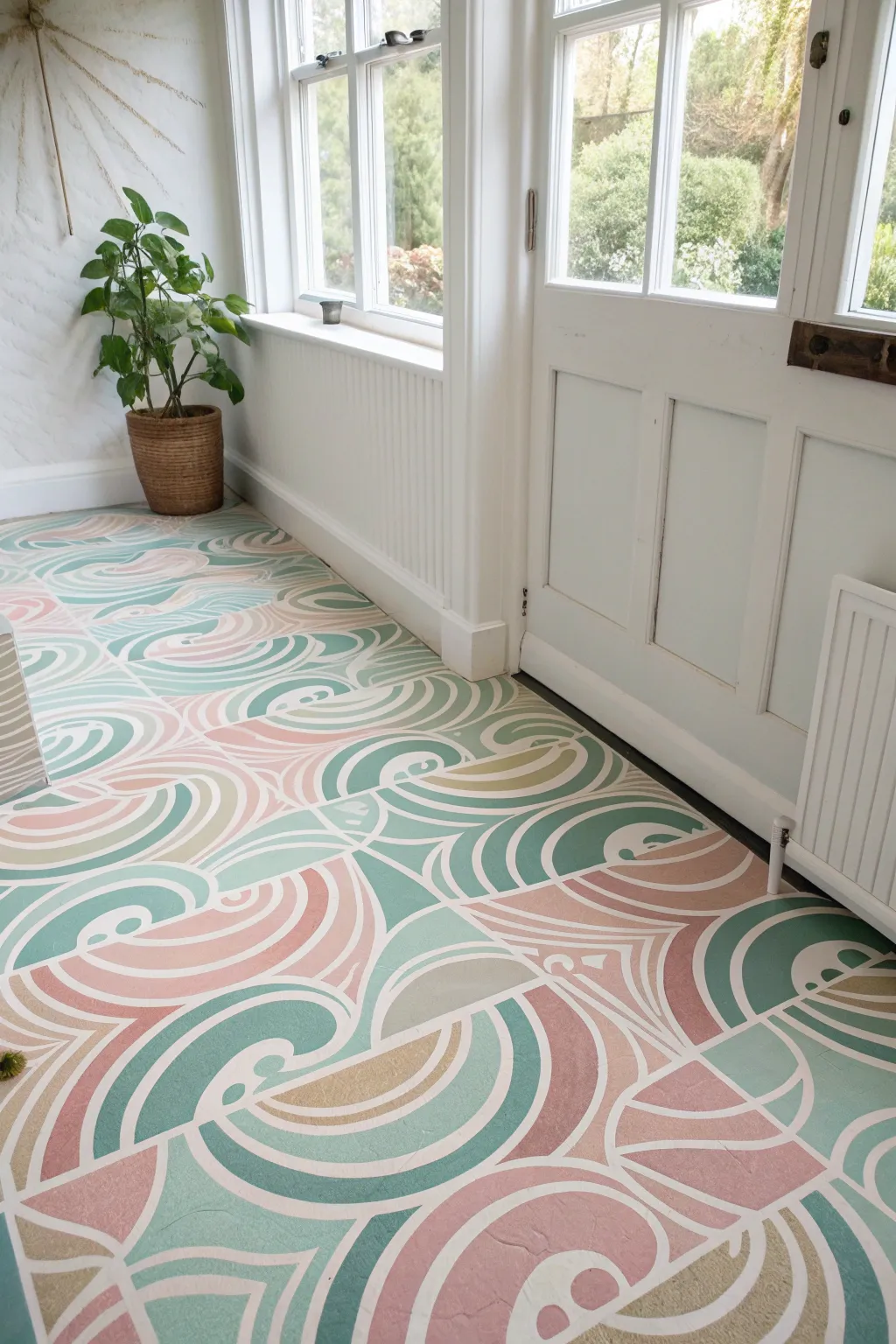 Transform your space with abstract elegance—let your floor tell a story.
