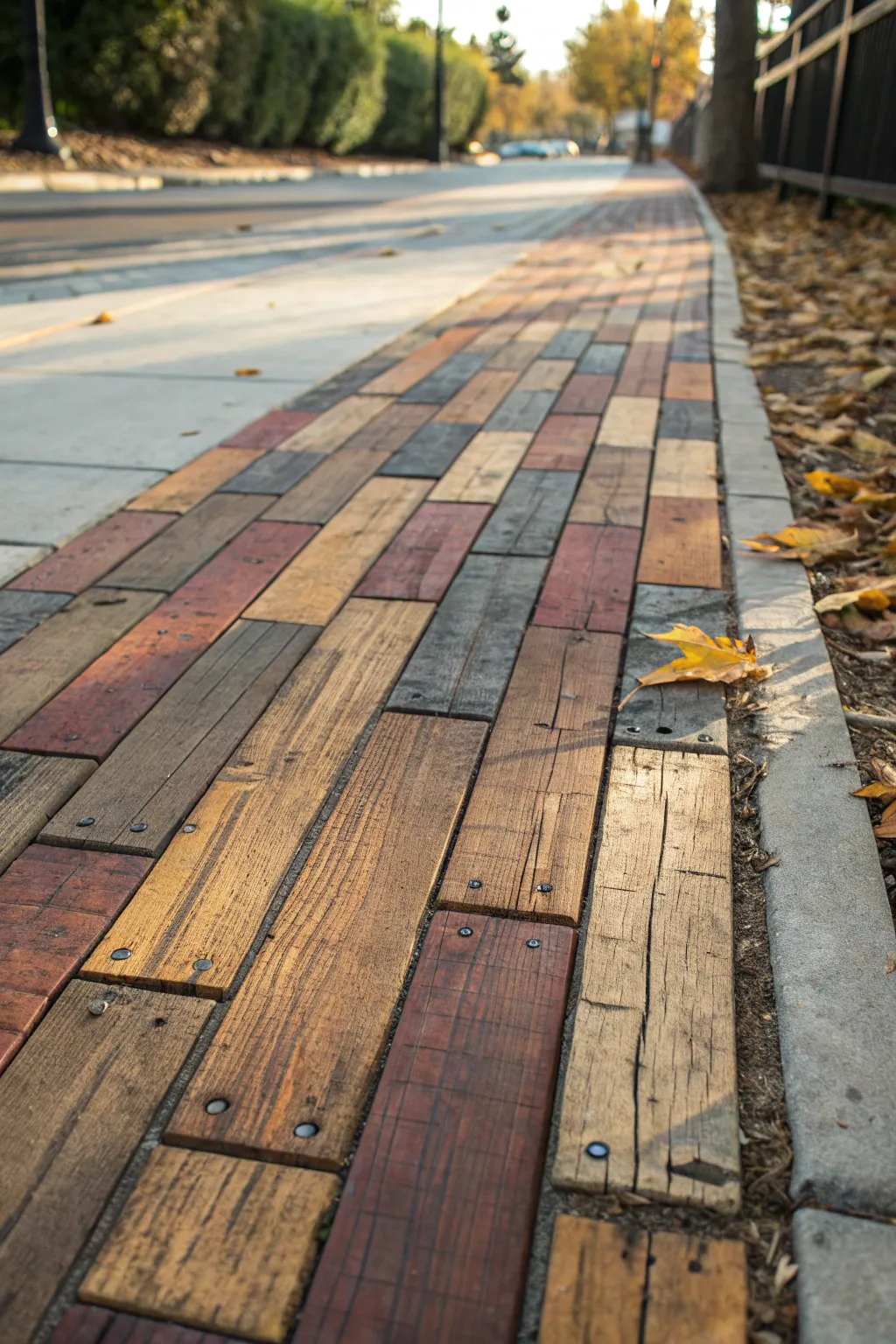 Transform your path with the cozy charm of rustic wood plank designs, blending simplicity and natural beauty.