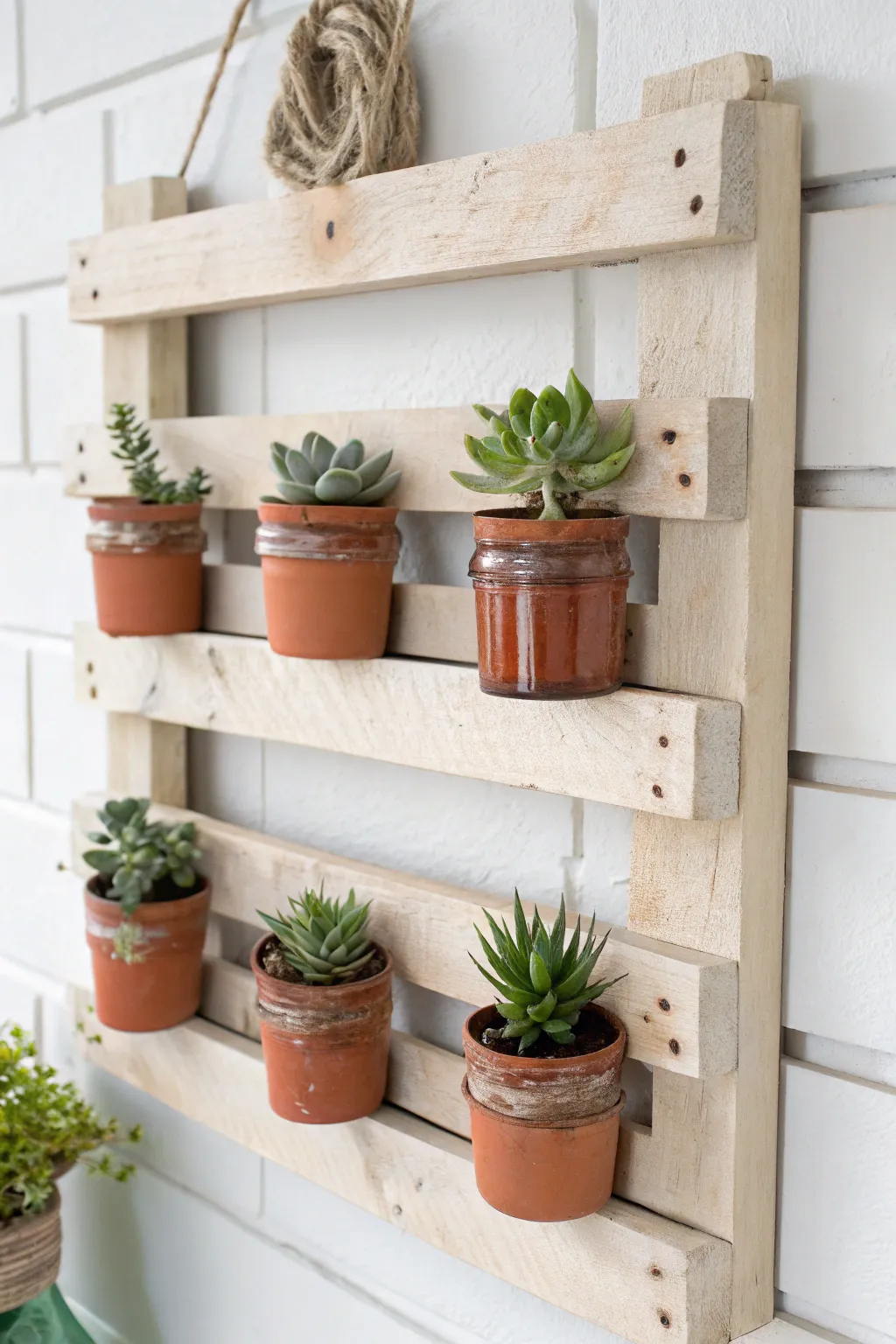 Add a touch of green elegance to your space with this minimalist hanging planter sign.