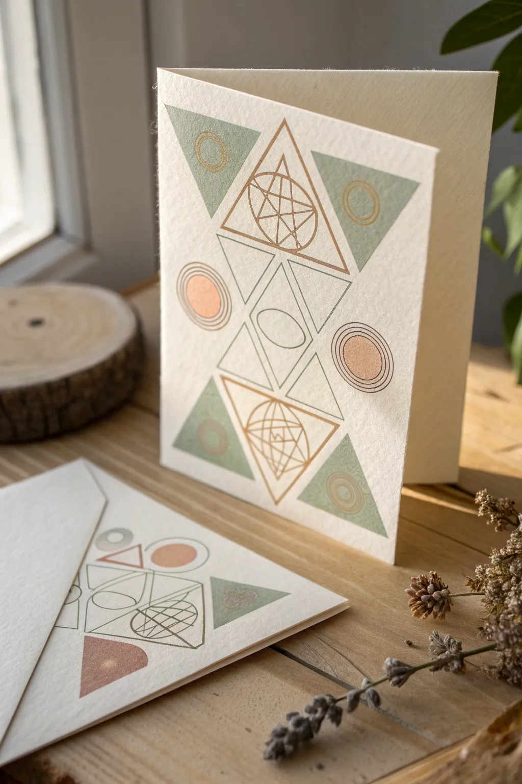 Celebrate in style with this chic geometric birthday card – where simplicity meets craftsmanship.