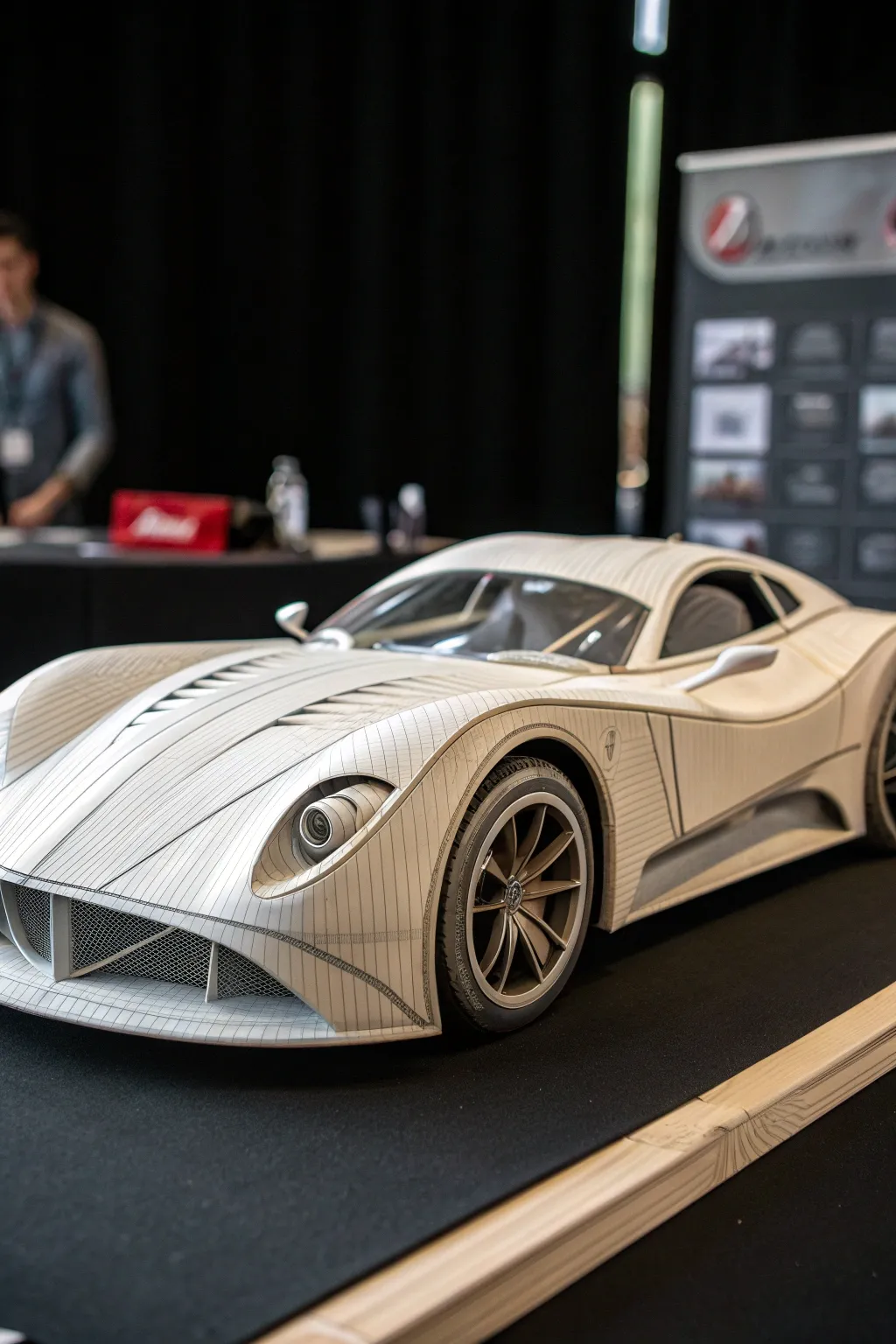 Unleash your creativity with this stunning paper-crafted futuristic concept car—where imagination meets craftsmanship.