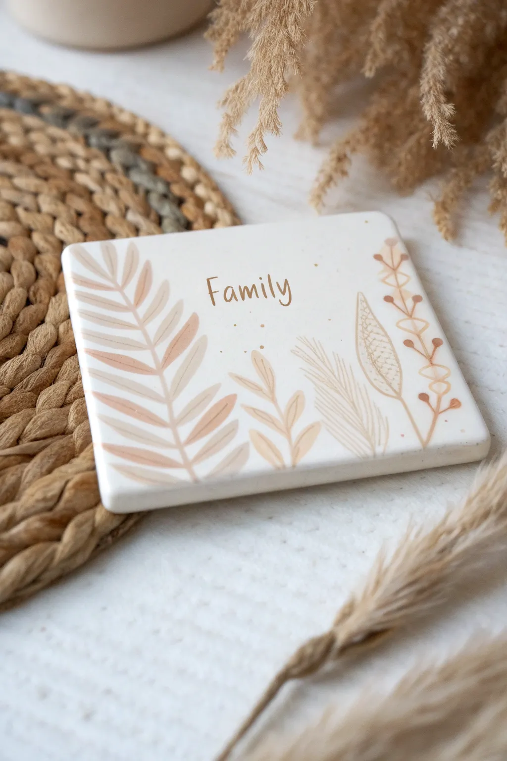 Elevate your table setting with these personalized DIY coasters, where minimalist elegance meets handcrafted charm.