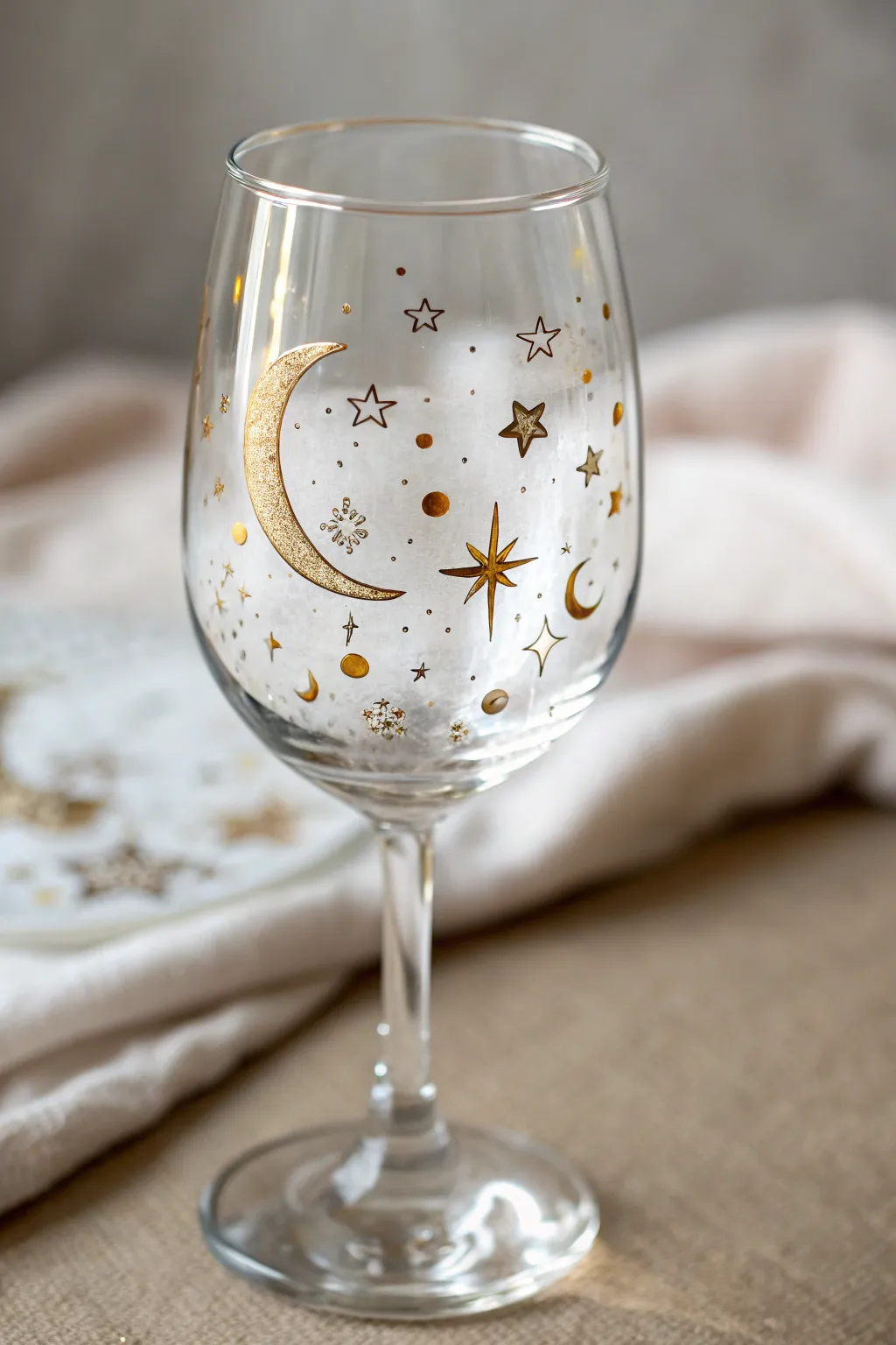 Sip under the stars with this celestial wine glass that brings the night sky to your fingertips.