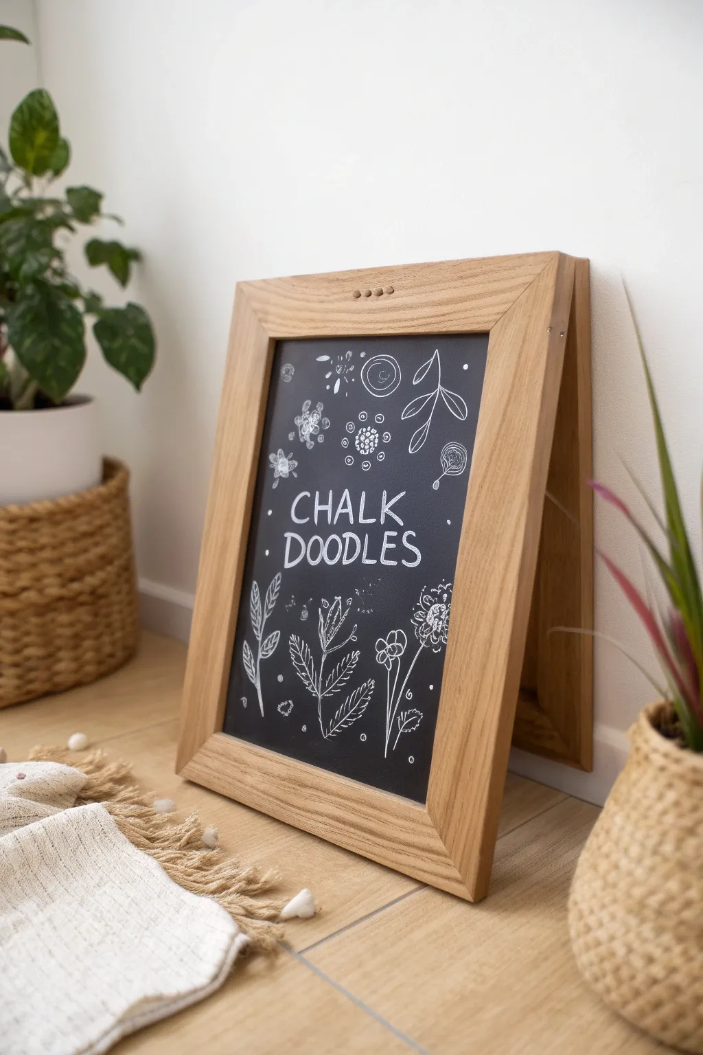 Elevate your space with a touch of creativity—chalkboard frames for notes and doodles!