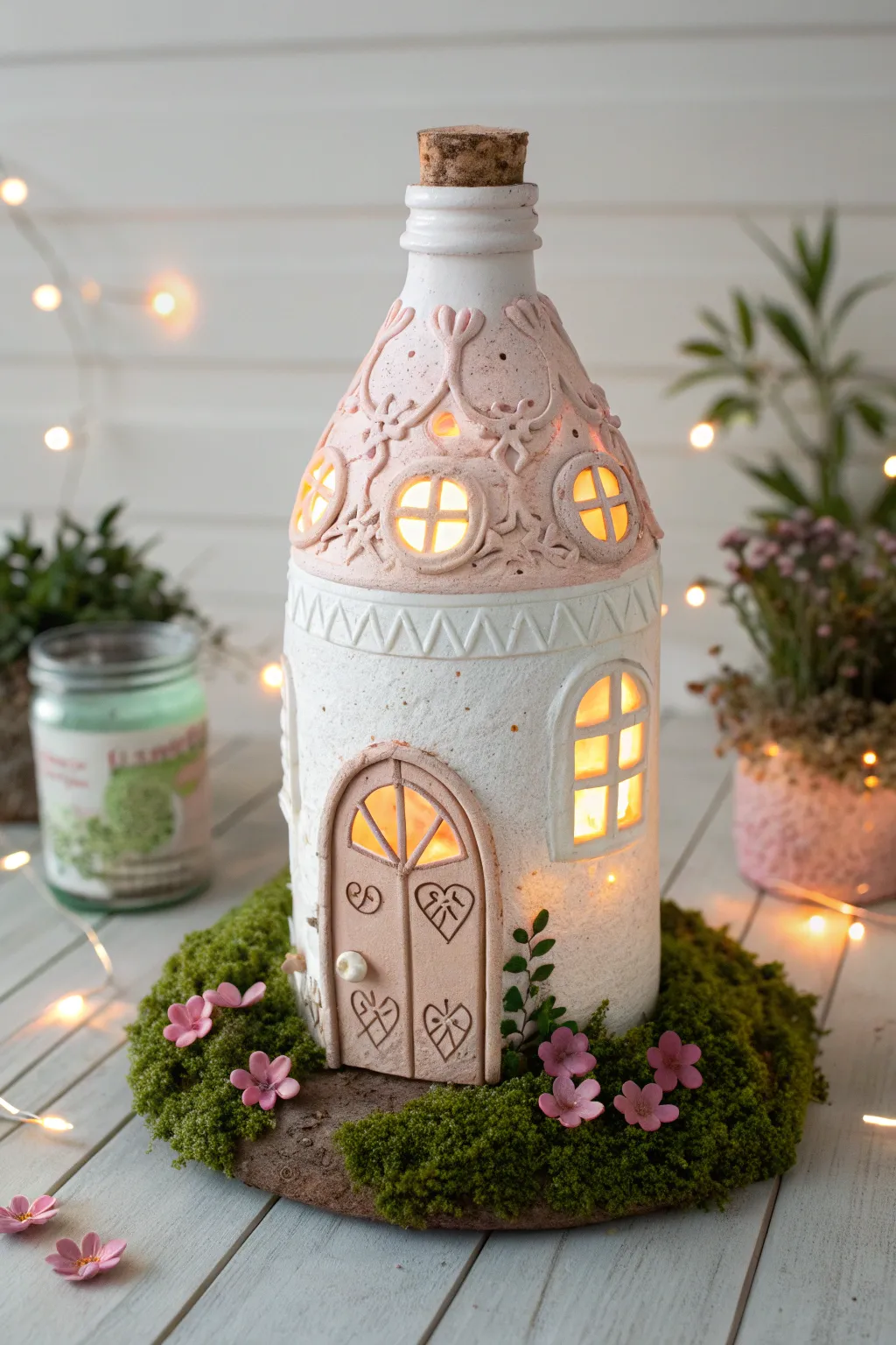 Transform your space with a touch of magic—enchanting fairy house night lights from recycled plastic bottles.