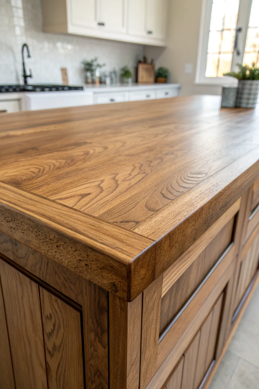 Sustainable elegance: Elevate your space with an eco-friendly plywood countertop finish.