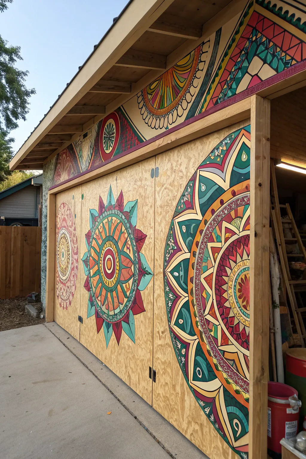 Unleash your creativity with a stunning DIY mural on plywood. Transform your garage into a masterpiece.