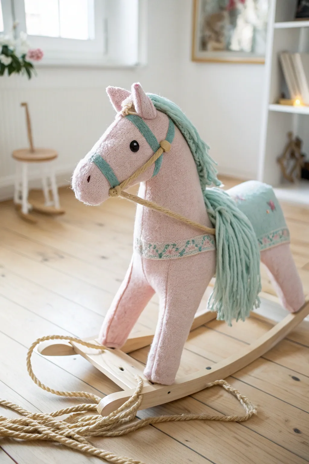 Imaginative play meets minimalist design with this charming ride-on horse crafted from a pool noodle!