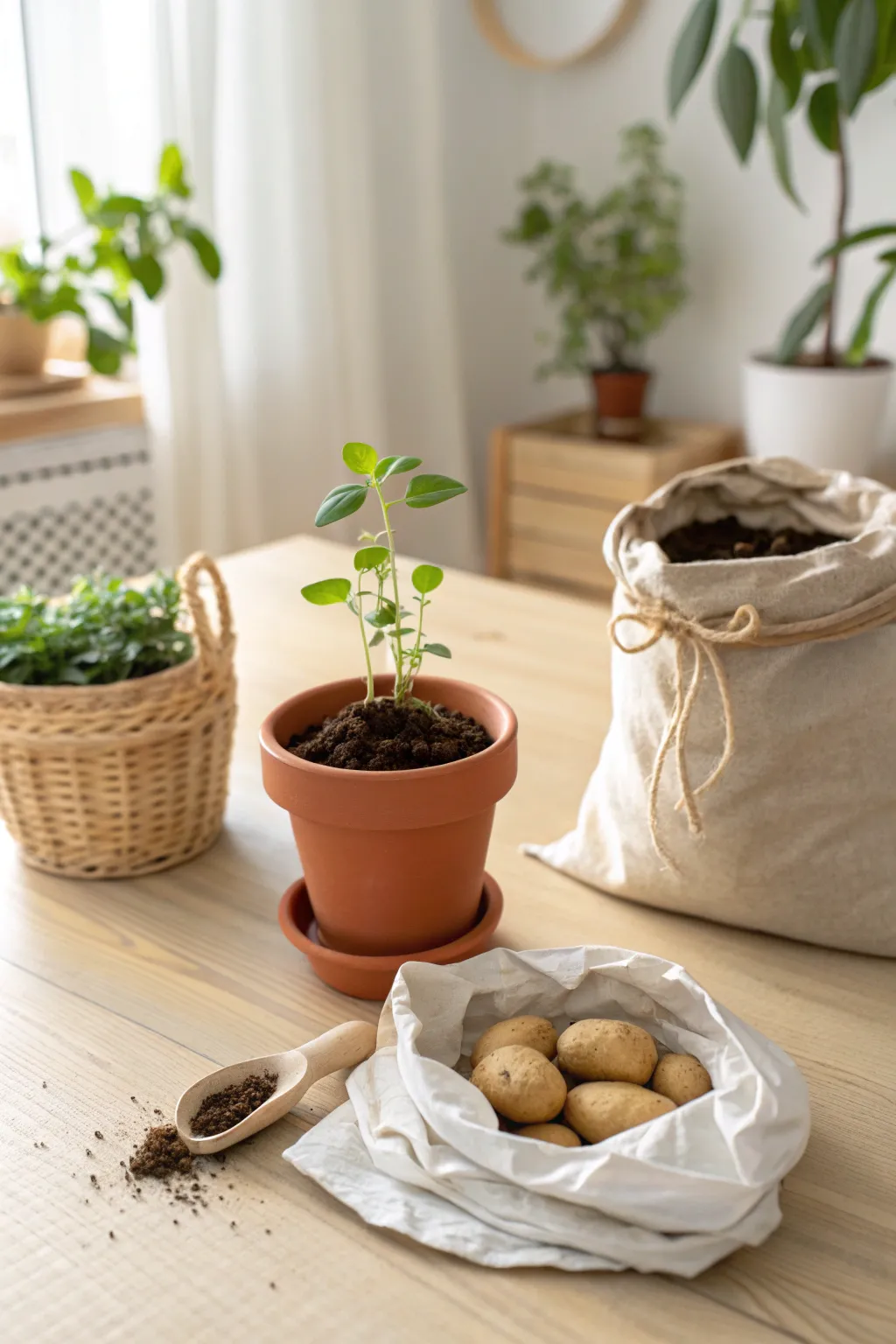 Cultivate joy with this charming potato plant kit - a perfect blend of nature and simplicity.
