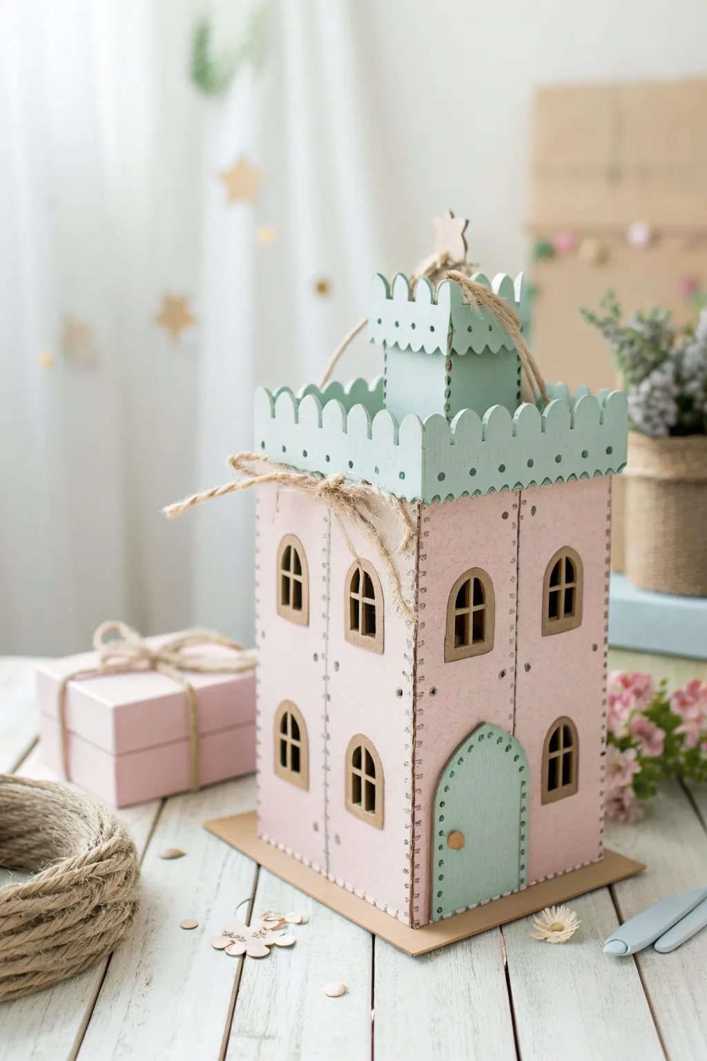 Transform old cardboard into a whimsical castle, where imagination knows no bounds.