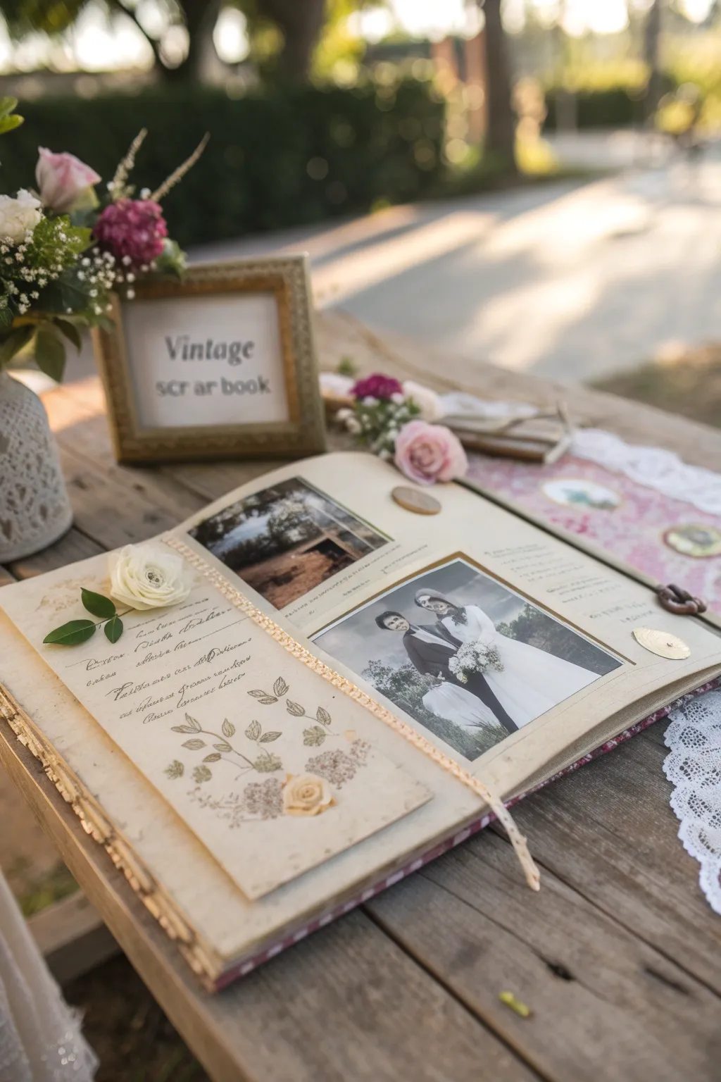 Capture the charm of yesteryear with a vintage-inspired prom scrapbook layout.