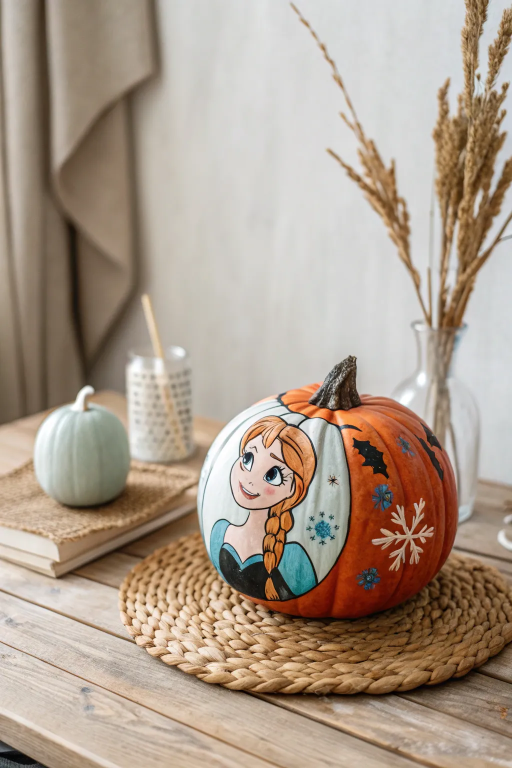 Bring your favorite characters to life with charming pumpkin art!