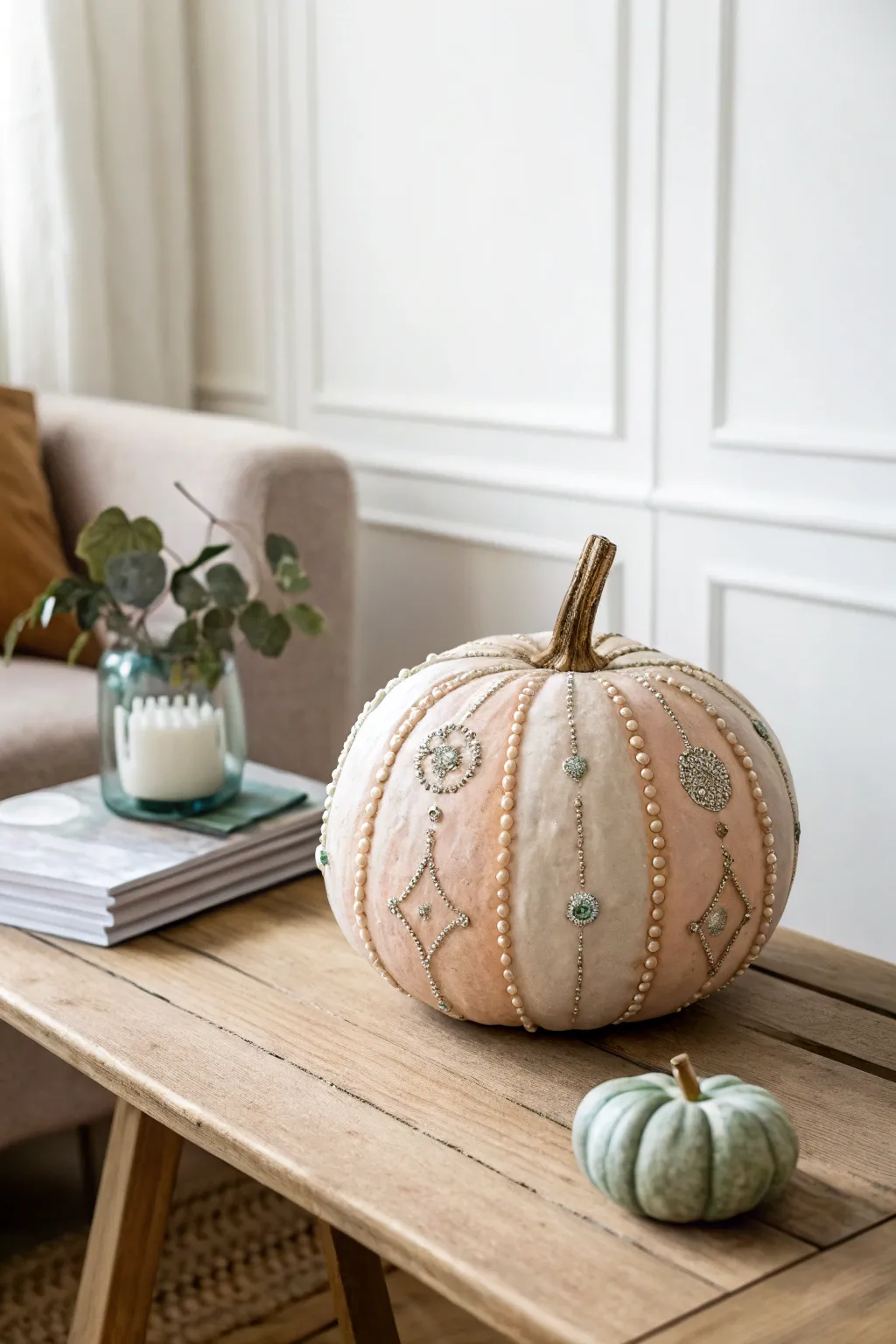 Elevate your pumpkin decor with textured elegance and handcrafted charm.
