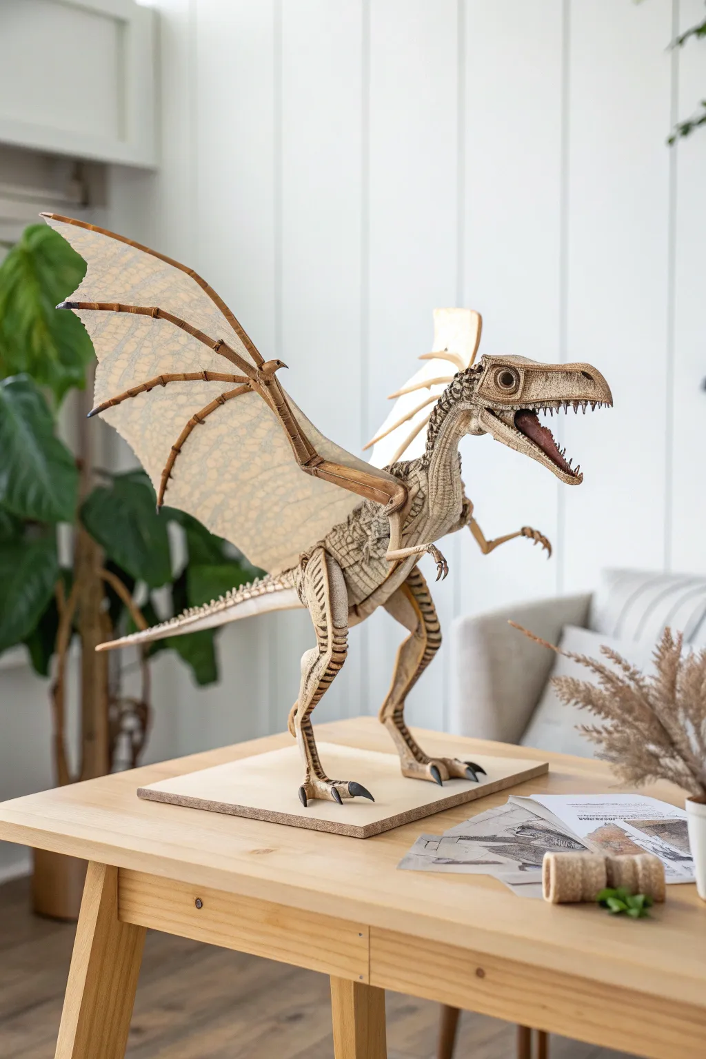 Unleash creativity with our charming interactive paper dinosaur puppet, where simplicity meets playful craftsmanship.