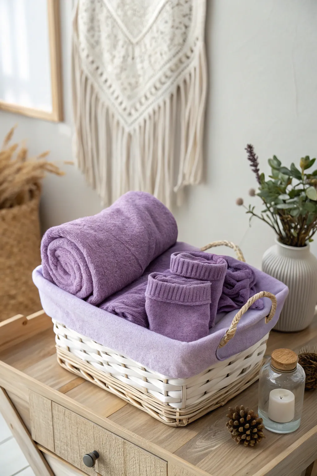 Indulge in the simple pleasures of Cozy Purple Evenings, where comfort meets elegance.