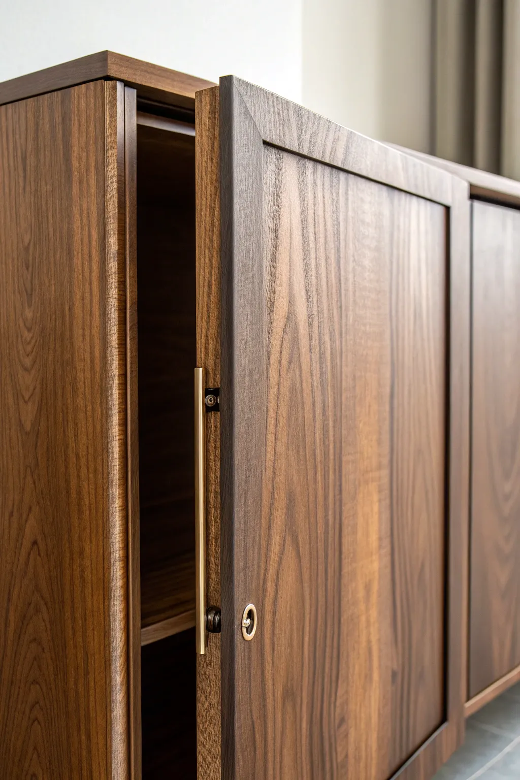 Experience the elegance of push-to-open storage: where craftsmanship meets minimalist design.