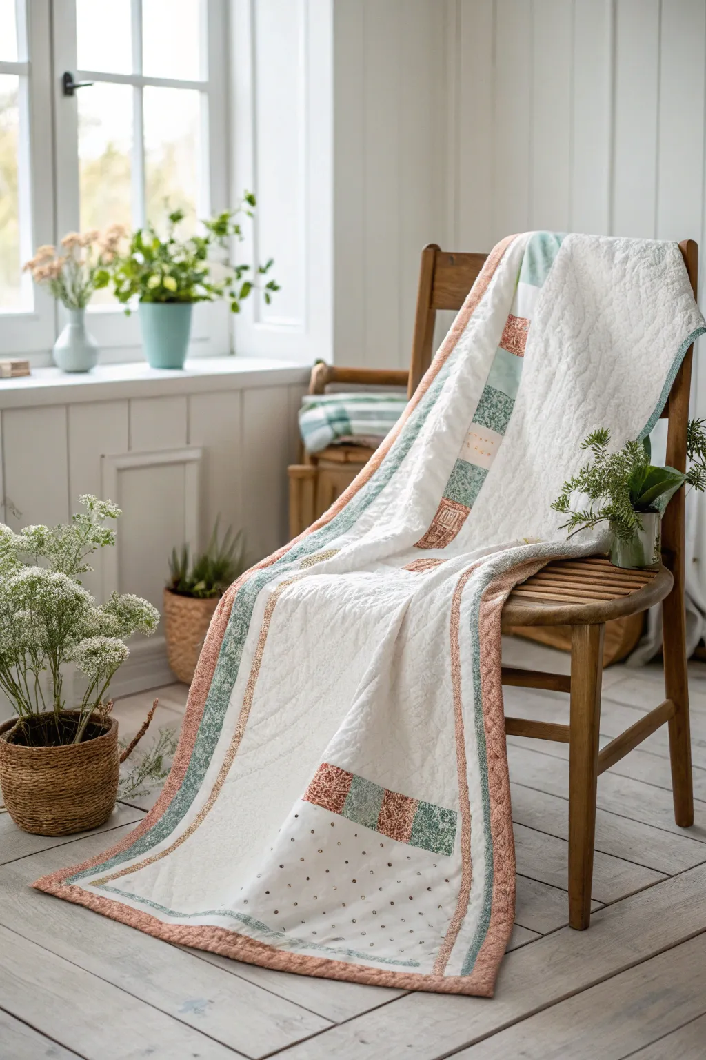 Simplicity meets elegance: Embrace the beauty of white space in your quilt design.