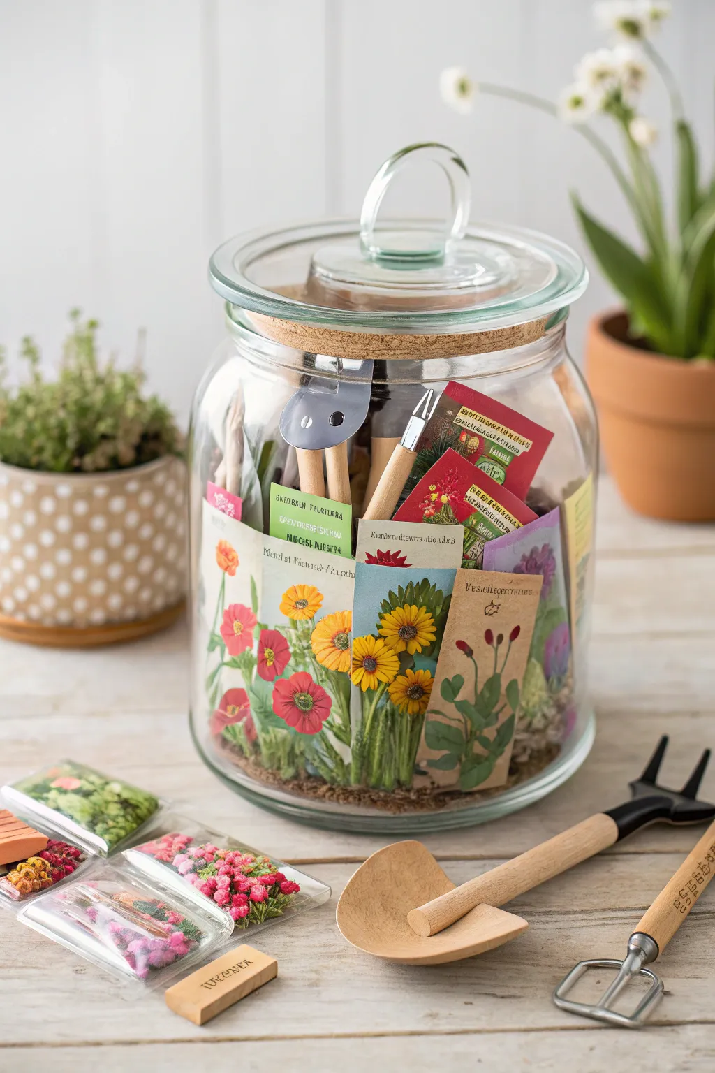 Nurture nature with a charming Gardener's Delight Jar, perfect for those who cherish simplicity and craftsmanship.