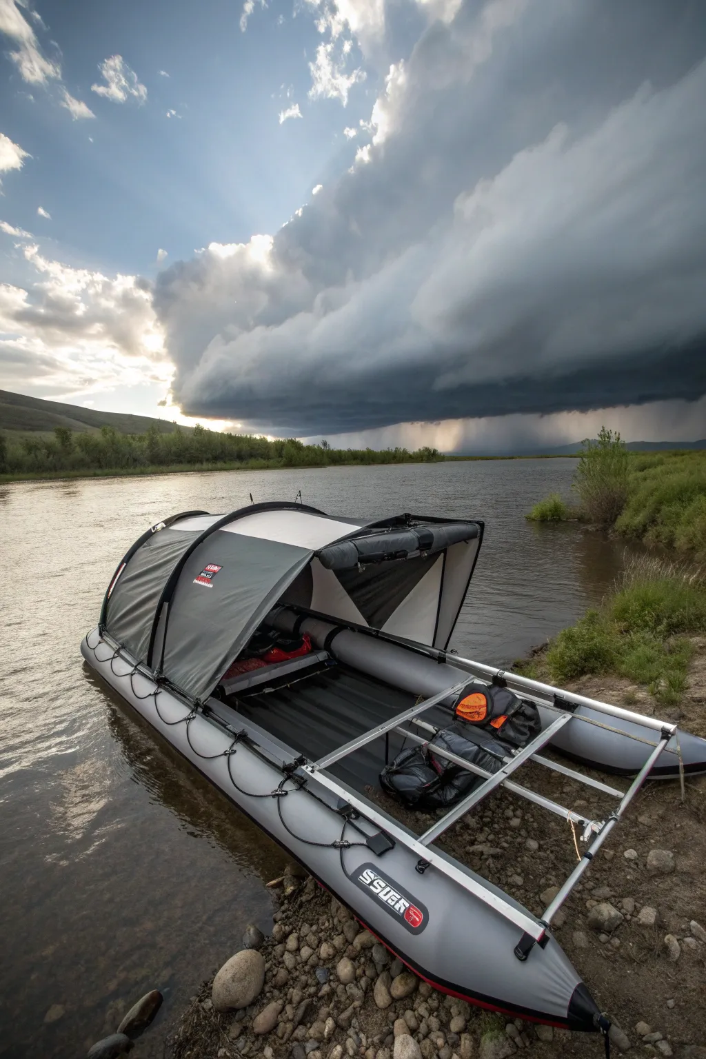 Stay dry and stylish on the river: Discover the craftsmanship of pop-up shelters in raft frames.