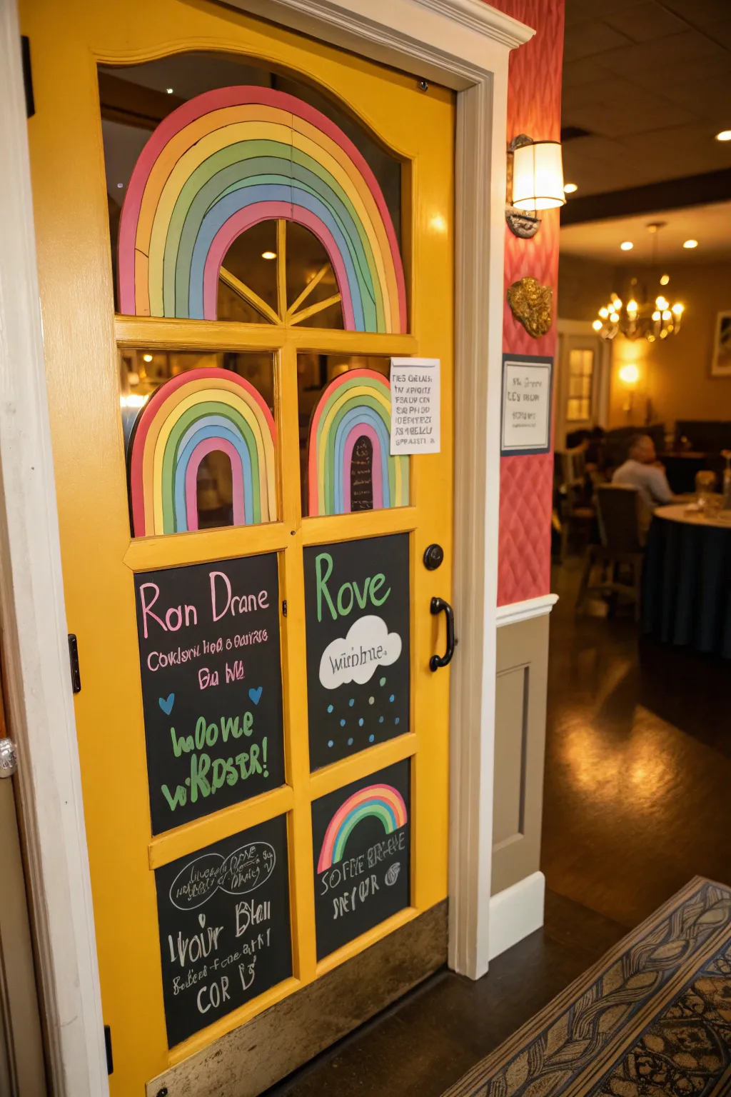 Engage guests with interactive chalkboard art.