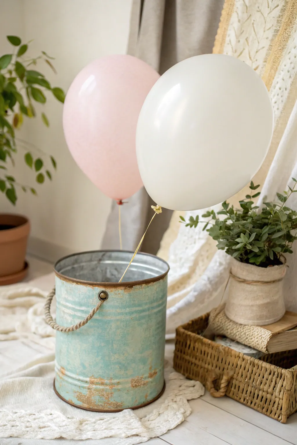 Crafted with Love: A playful balloon drum for tiny hands, combining simplicity and charm!
