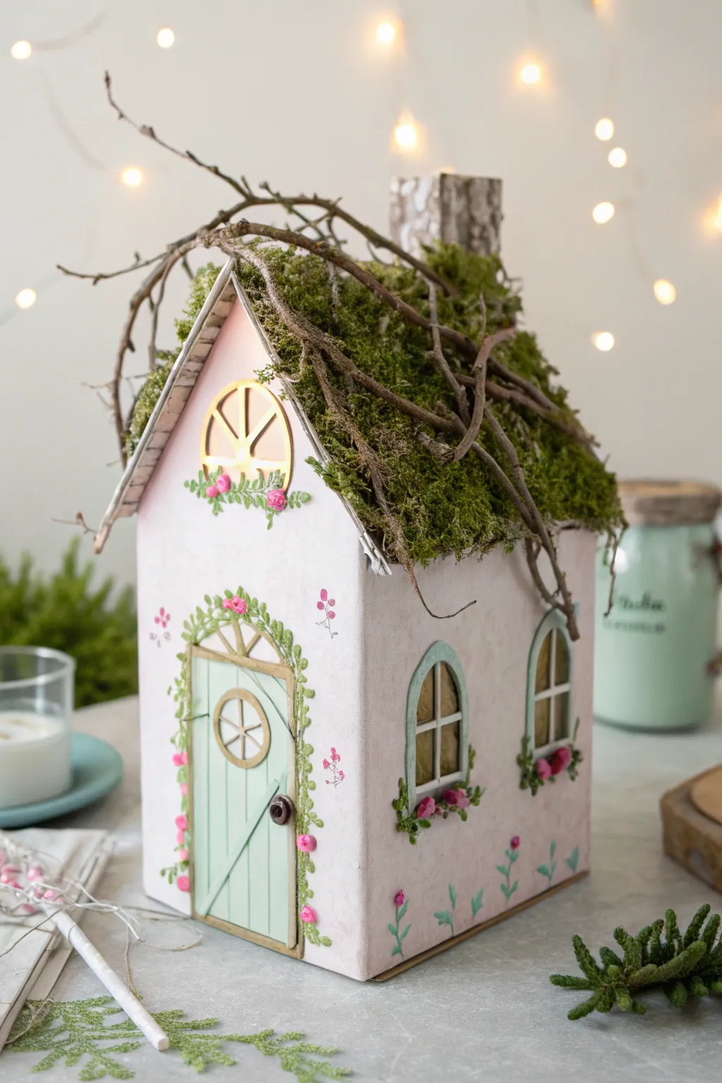 Discover the magic in recycling: Create your own fairy house from a milk carton!