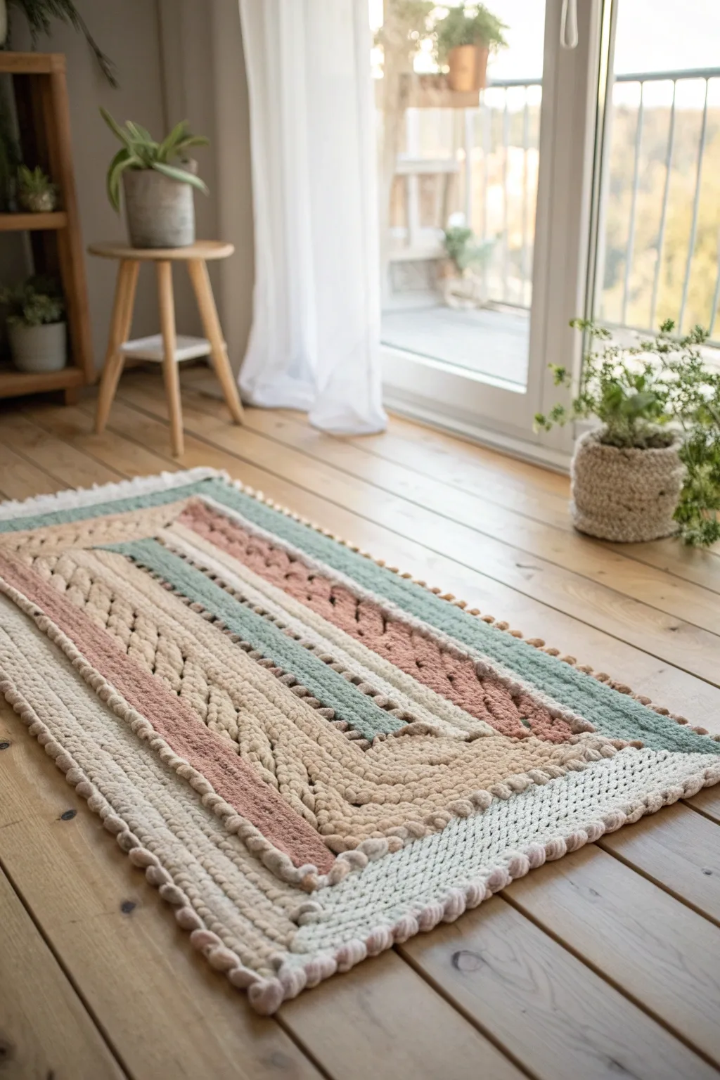 Transforming fabric scraps into a cozy masterpiece, this DIY rug adds warmth and a personal touch to any space.