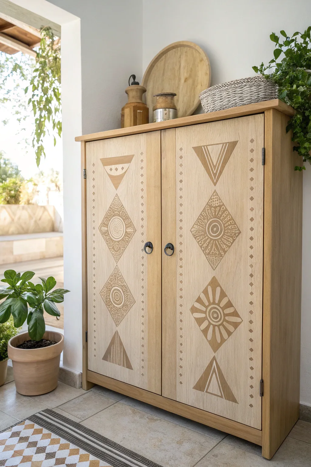 Revamp your kitchen with playful patterns: a perfect blend of simplicity and style.