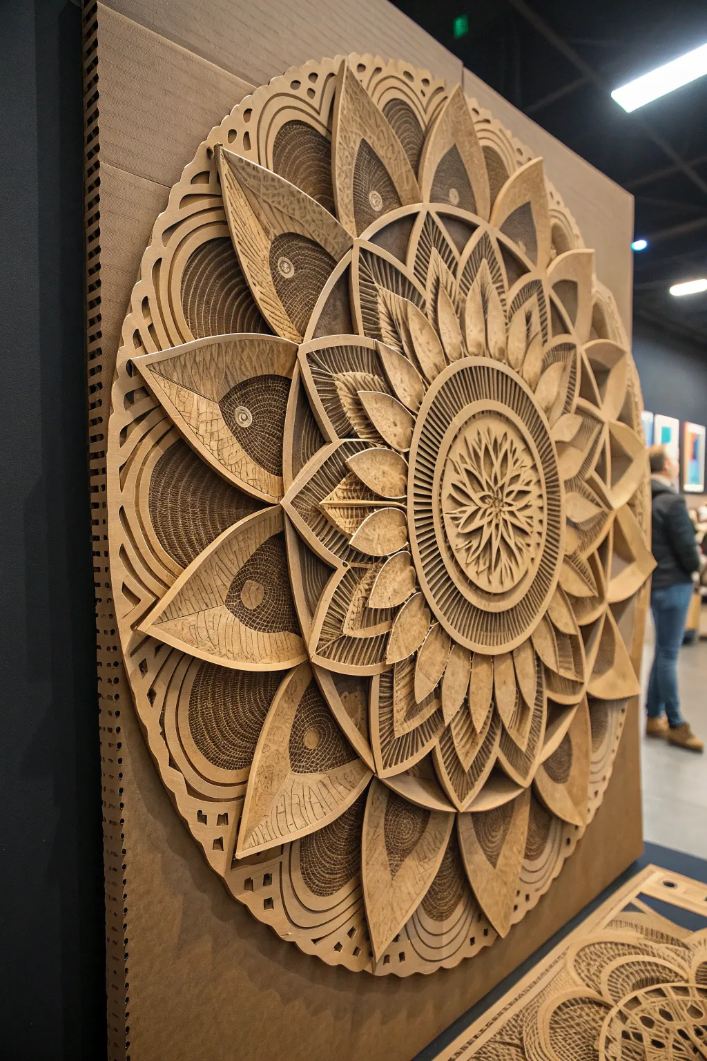 Transform your space with this stunning upcycled cardboard relief sculpture, where craftsmanship meets creativity.