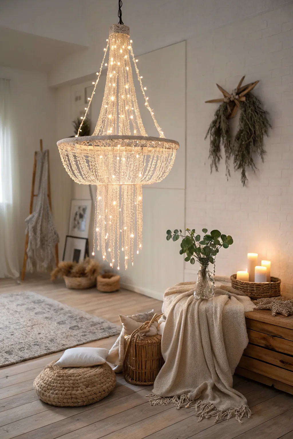 Transform your space with a touch of magic—discover the allure of a fairy light chandelier.