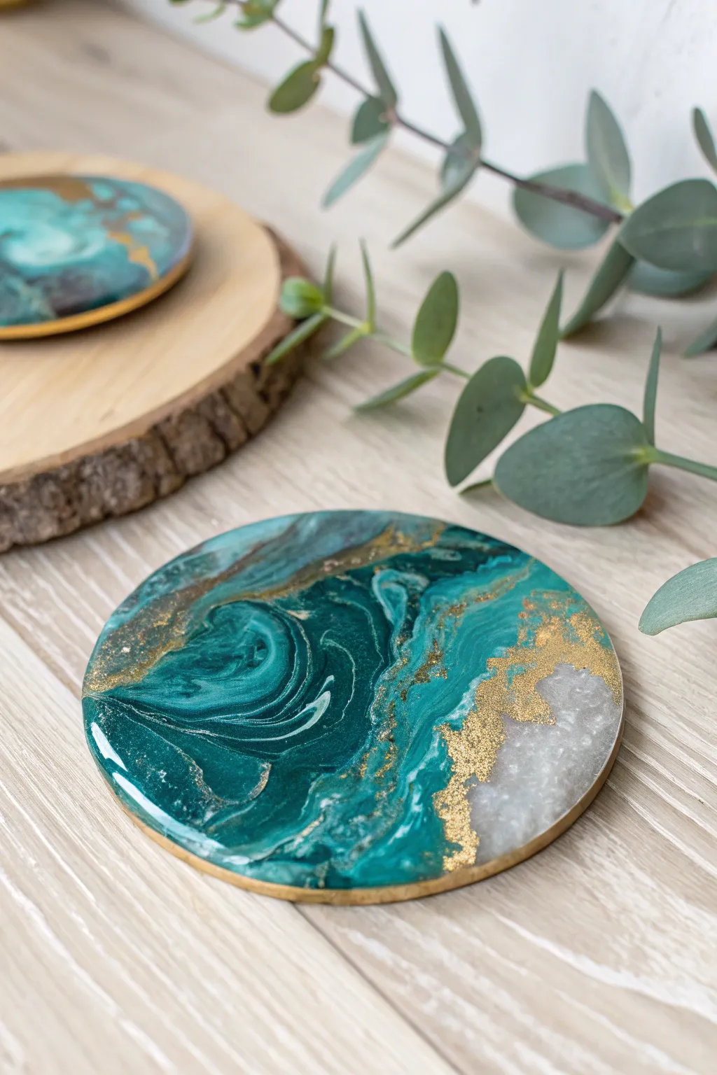 Elevate your table setting with the enchanting allure of alcohol ink coasters - where every swirl tells a story.