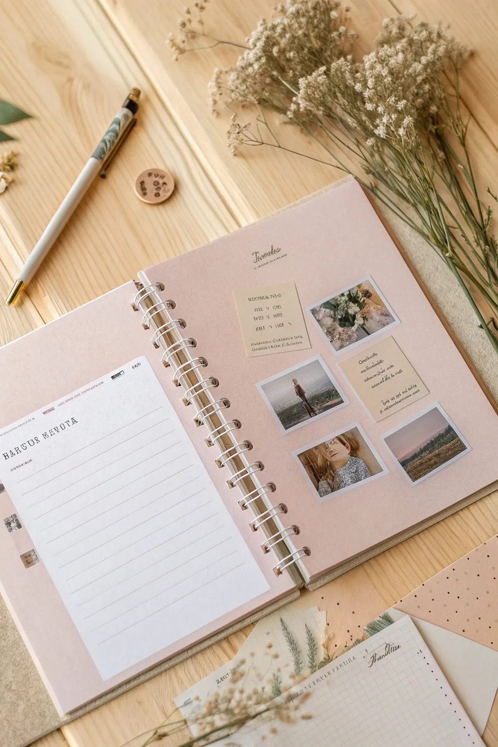 Capture cherished memories with a minimalist scrapbook, where simplicity meets sentimentality.