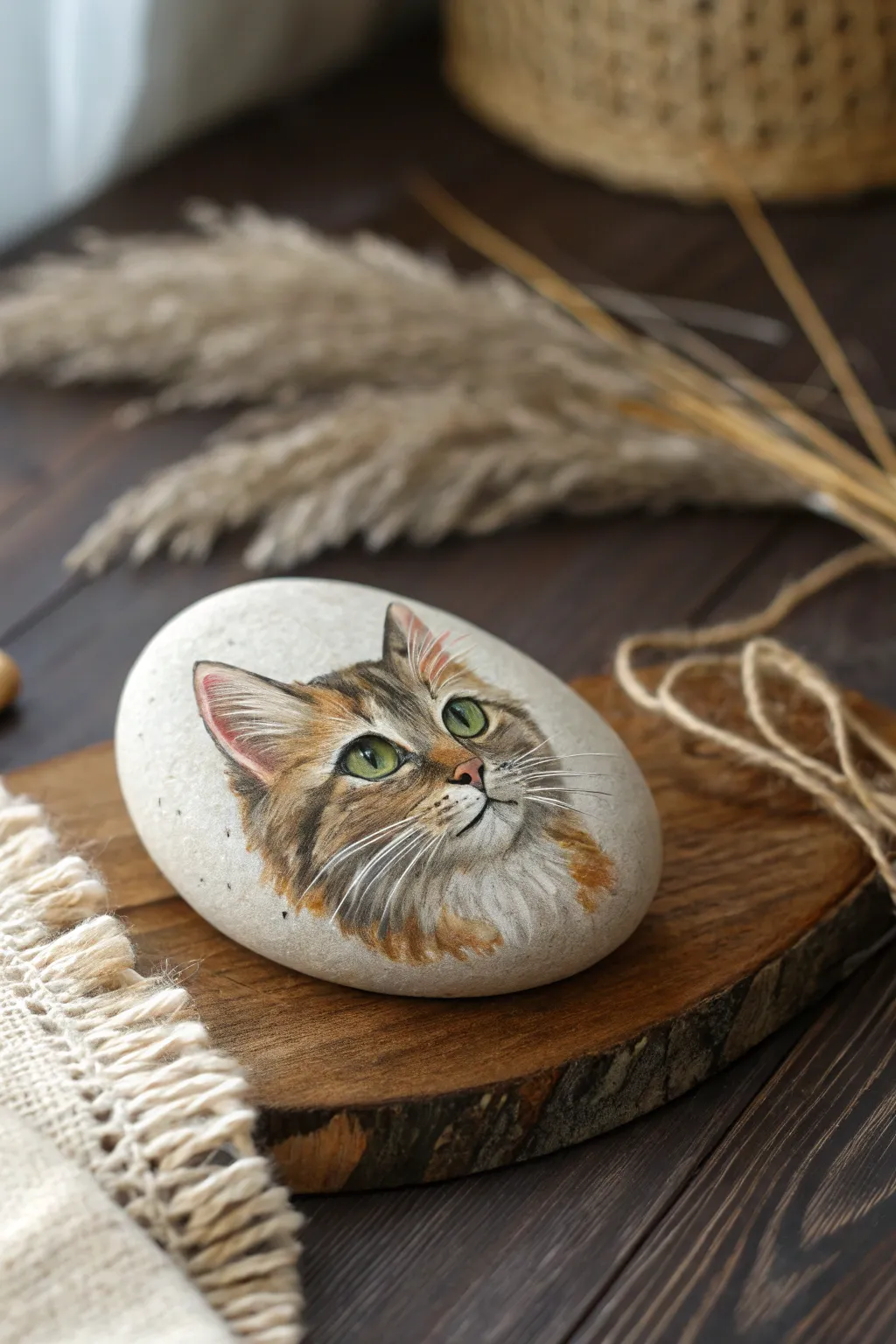 Capture the essence of your beloved pet with exquisite rock portraits, where art meets nature.