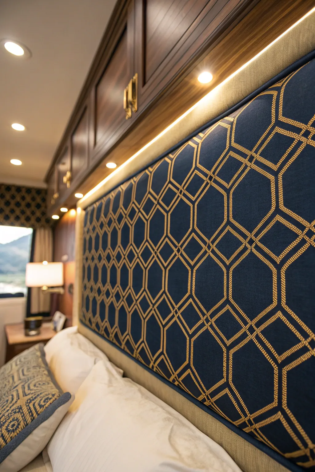 Transform your RV's interior with a touch of elegance using peel-and-stick wallpaper—style meets simplicity.