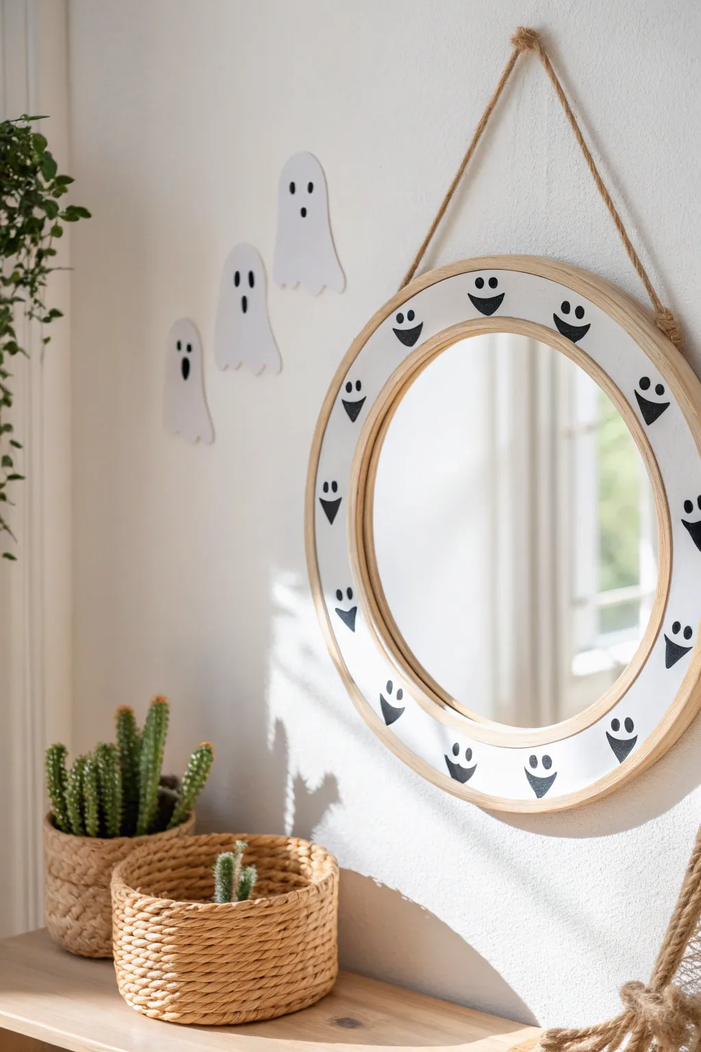 Transform your space with hauntingly beautiful mirror illusions for a chic Halloween vibe.