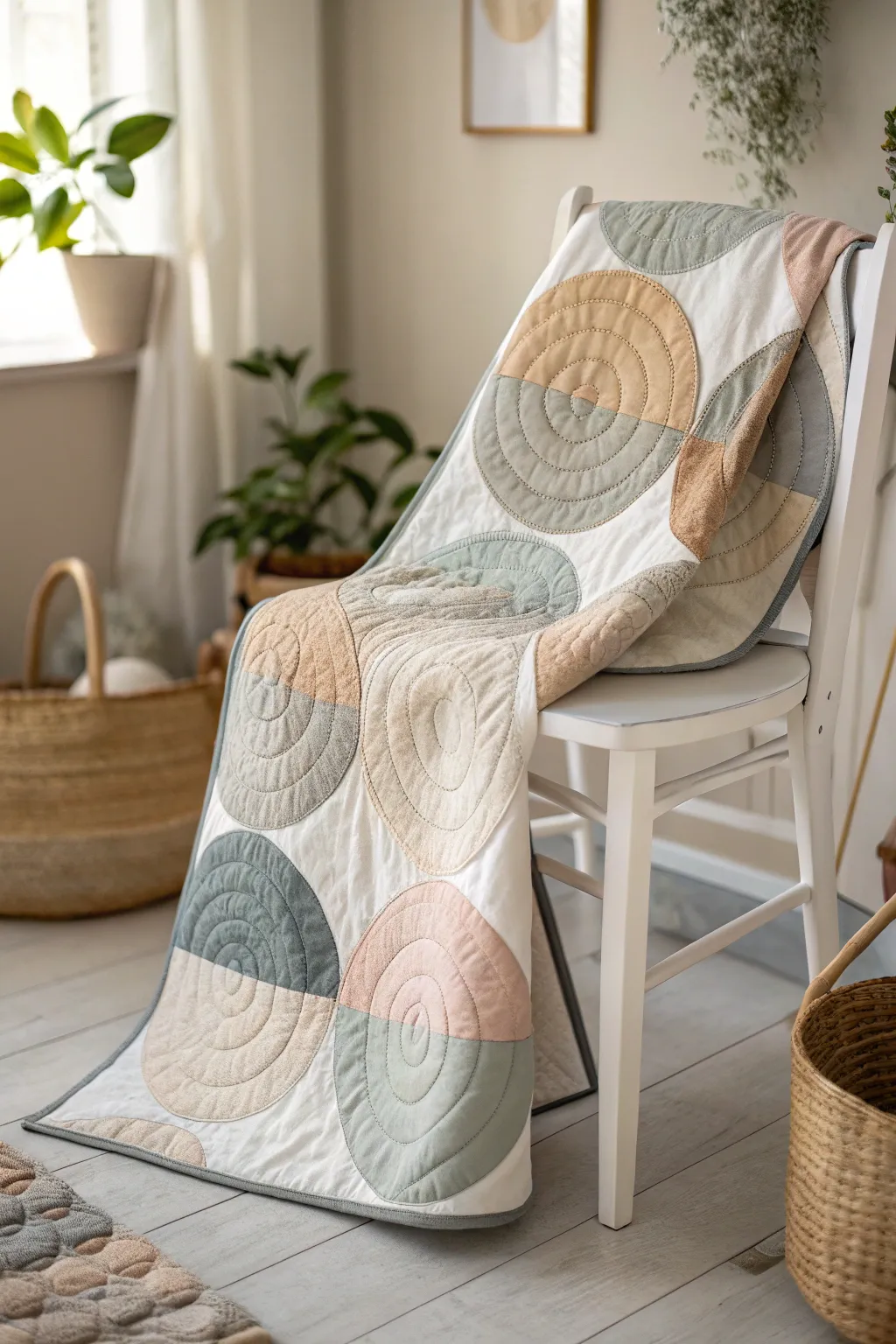 Embrace the Circle of Life: Transform fabric scraps into a stunning minimalist quilt masterpiece.