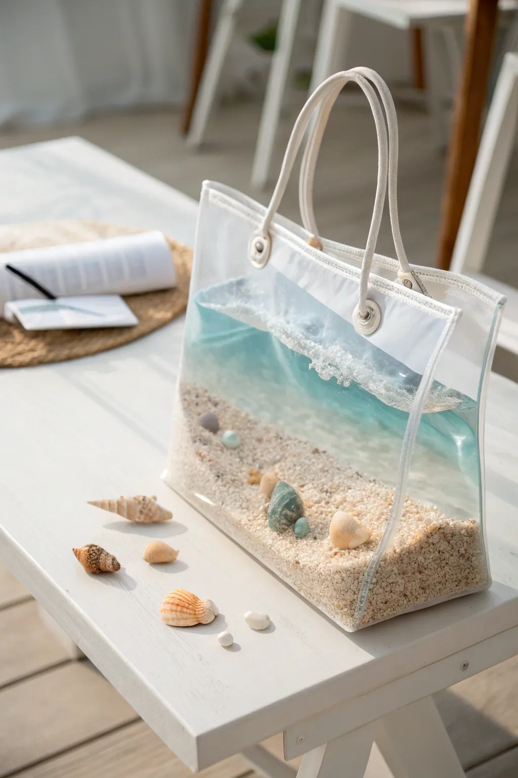 Hold the serenity of the seaside in your hands with this exquisite, minimalist sensory bag.