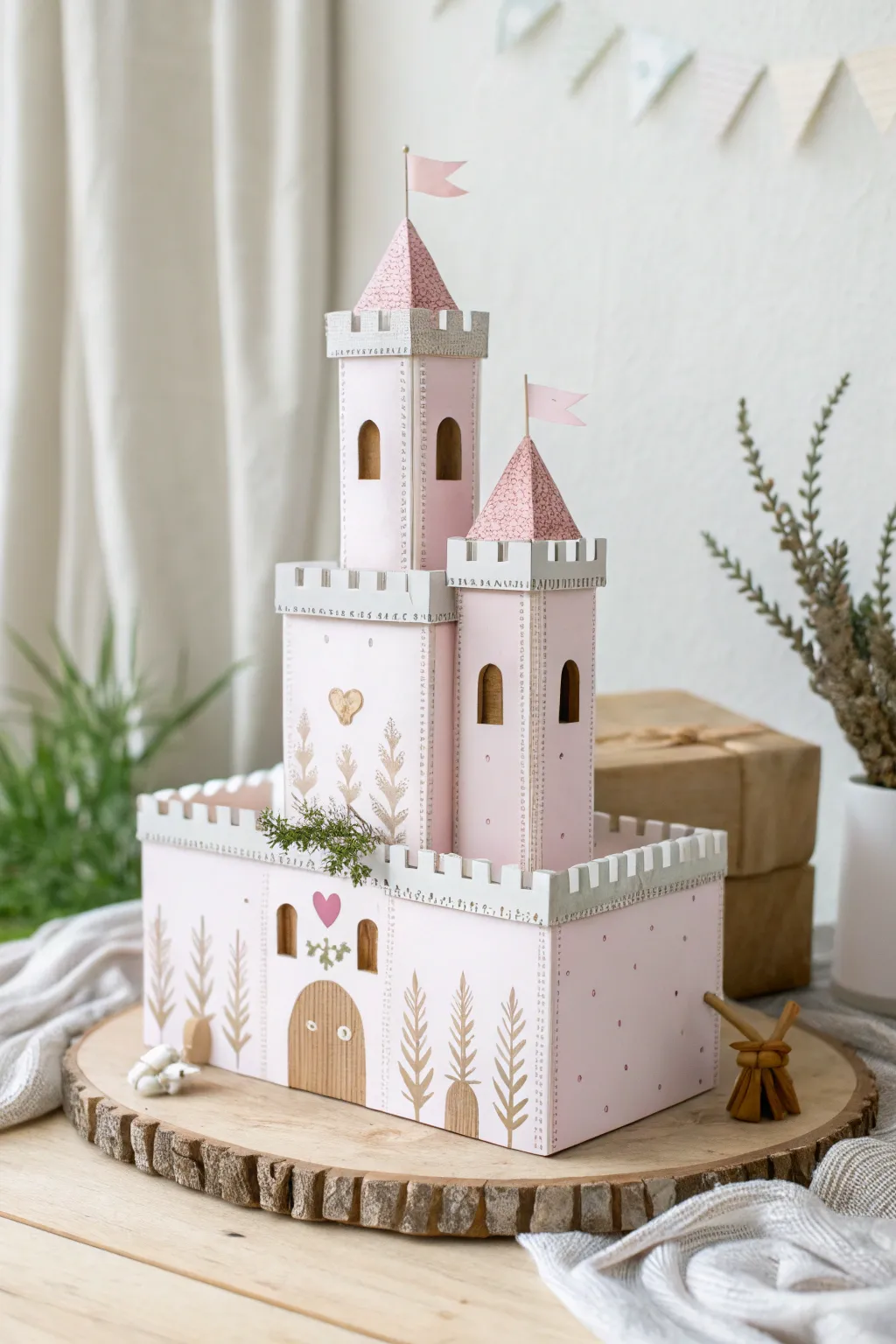 Transform shoeboxes into a whimsical castle fortress, where imagination takes the lead.