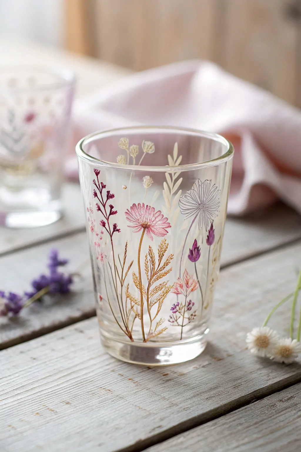 Capture the essence of spring with these charming wildflower-inspired shot glasses. Perfect for adding a touch of nature to your decor!